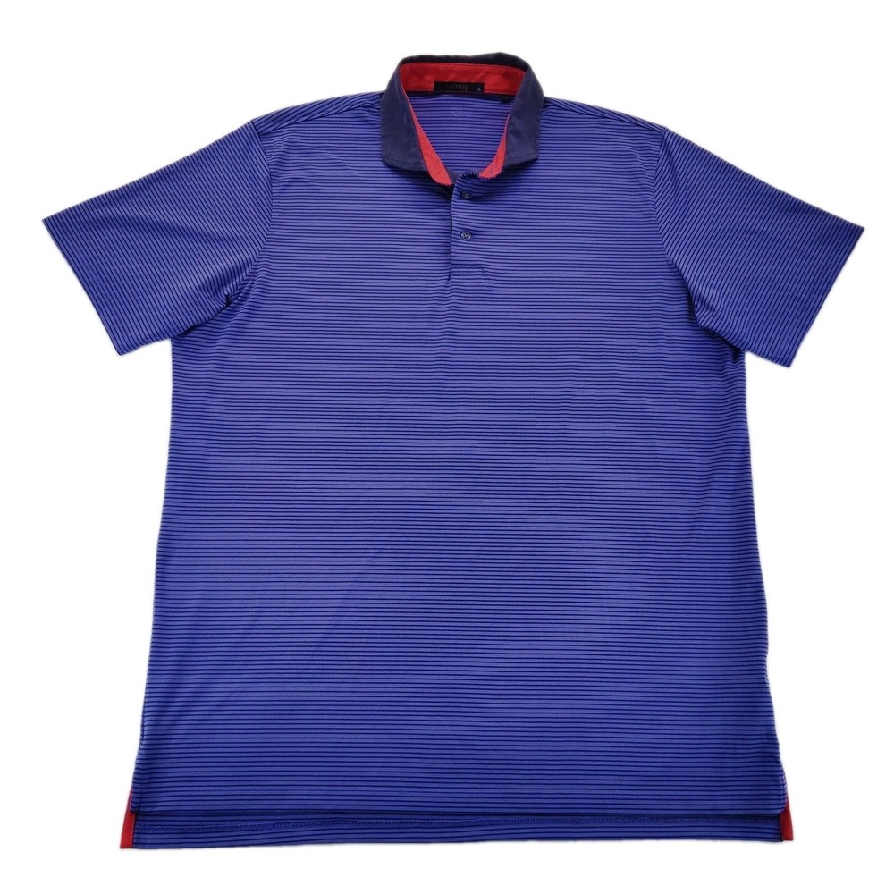 Greyson Polo Shirt Mens XL Purple Striped Performance Golf Lightweight Casual